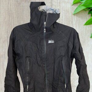 REI windbreaker Hoodie Jacket Women Size XS Black